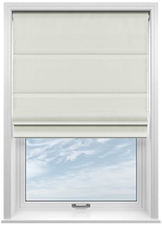 Akoya Faux Silk, Lustre White - Twist&Fit Roman Blind